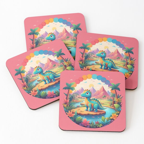 Item preview, Dino Oasis: Cute dinosaur on the river bank designed and sold by Minpadesign.