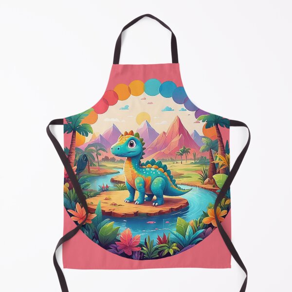 Item preview, Dino Oasis: Cute dinosaur on the river bank designed and sold by Minpadesign.