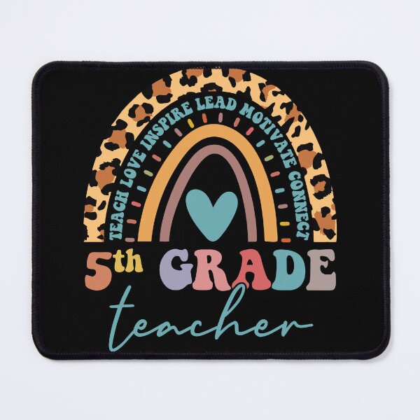 Item preview, 5th Grade Teacher Leopard Rainbow Fifth Grade Back to School designed and sold by MobyStickers.