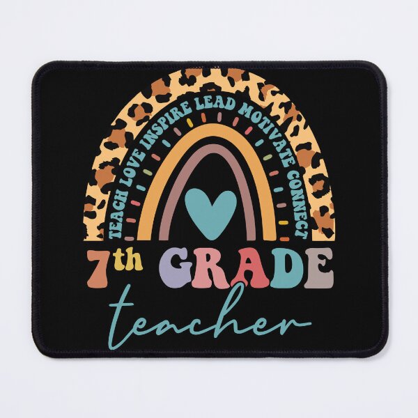 Item preview, 7th Grade Teacher Leopard Rainbow Seventh Grd Back to School designed and sold by MobyStickers.