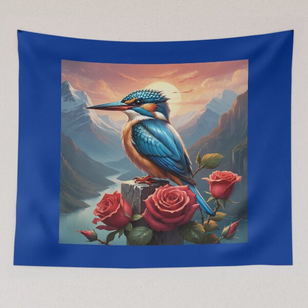Item preview, Kingfisher and Rose designed and sold by NerdscapeDC.