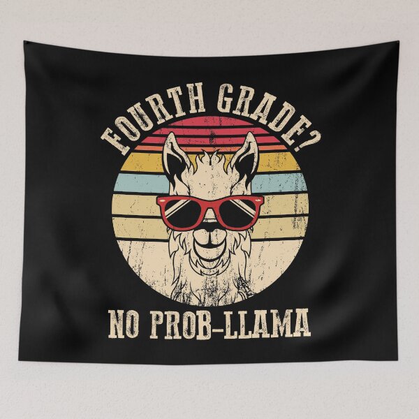 Item preview, Fourth Grade No Prob-Llama Teacher Student Back to School designed and sold by MobyStickers.