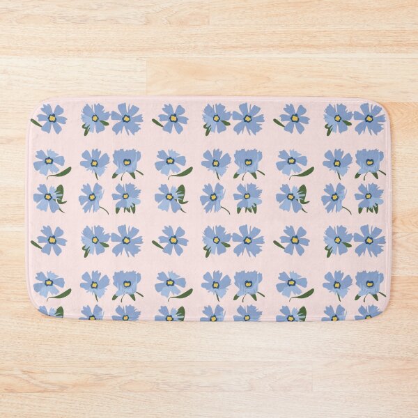 Item preview, Blue Minimal Flower Pattern  designed and sold by PatternInArt.