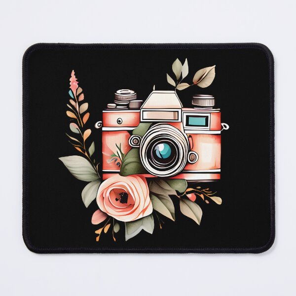 Item preview, Elegant minimalist watercolor floral flower Vintage retro camera. Photographer. designed and sold by Unitepeople.