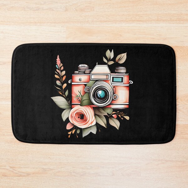 Item preview, Elegant minimalist watercolor floral flower Vintage retro camera. Photographer. designed and sold by Unitepeople.