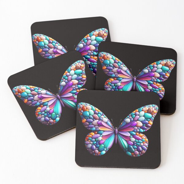 Item preview, Vivid Spectrum Monarch Pebble Butterfly designed and sold by MachineDesigned.