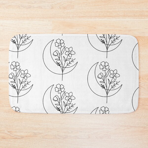 Item preview, Simple Moon and Flowers designed and sold by Idle Morrow.