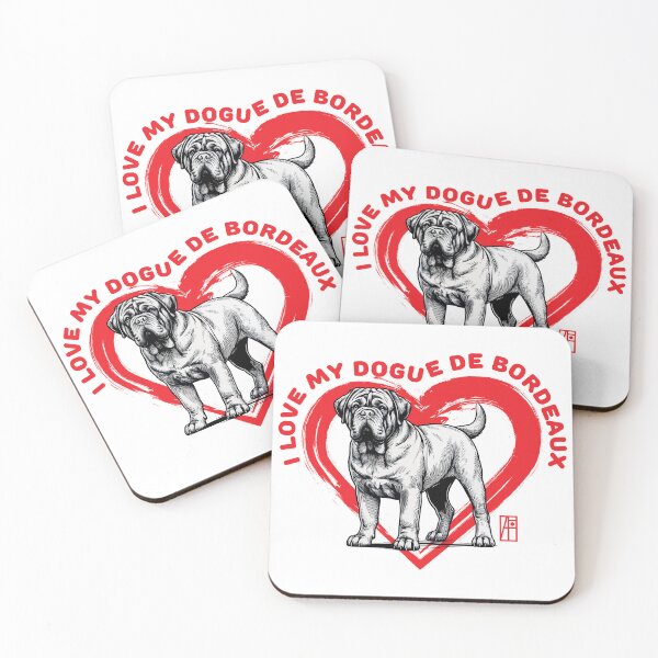 Item preview, I Love My Dogue de Bordeaux - I Love my dog - Brave dog designed and sold by ArtProjectShop.