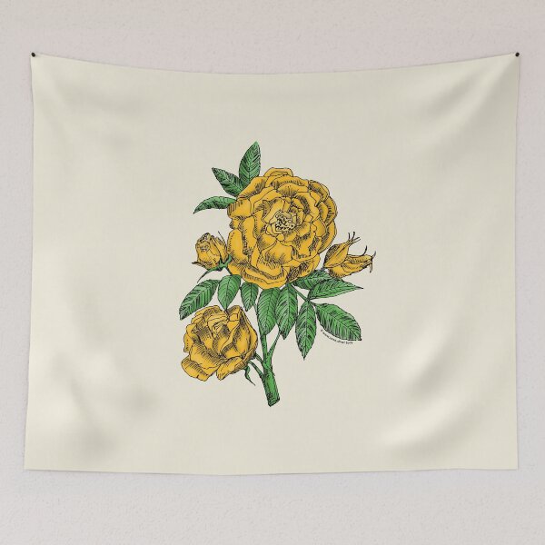 Item preview, Yellow Globular Rose Bloom Double 16-25 Petals In 3+ Rows designed and sold by Rachael Taylor.