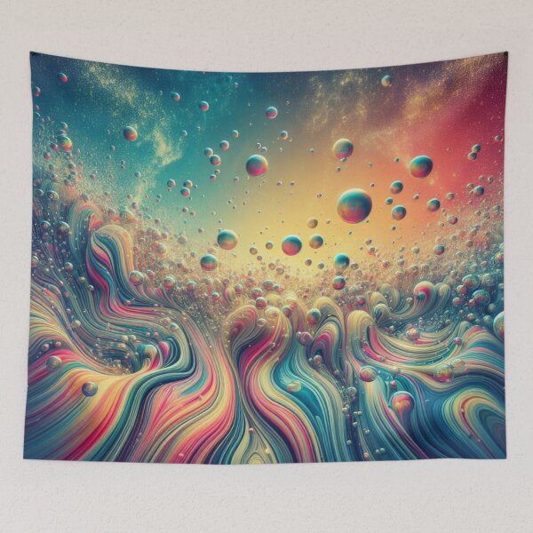 Item preview, Cosmic dance of colored waves designed and sold by Lyavalio.