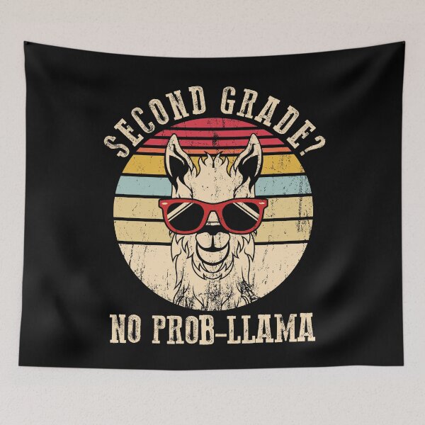 Item preview, Second Grade No Prob-Llama Teacher Student Back to School designed and sold by MobyStickers.