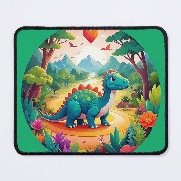 Item preview, Green dinosaur in the jungle: imaginative and friendly designed and sold by Minpadesign.
