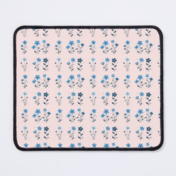 Item preview, Blue Minimal Wildflower Pattern  designed and sold by PatternInArt.