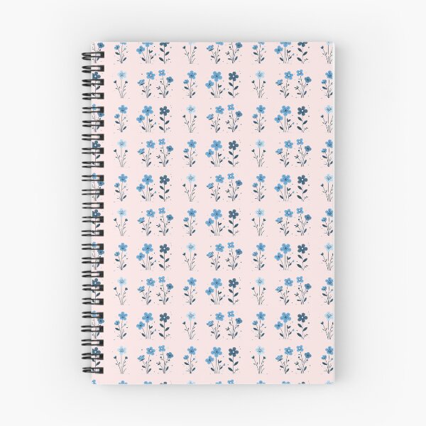 Item preview, Blue Minimal Wildflower Pattern  designed and sold by PatternInArt.