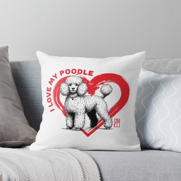 Item preview, I Love My Poodle - I Love my dog - Dainty dog designed and sold by ArtProjectShop.