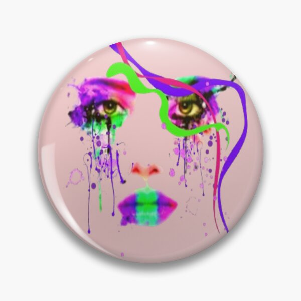 Item preview, Abstract arty Face,  Bohemian design, Abstraction, bold colorful abstract playful design inspired by nature designed and sold by Adri Barnard.