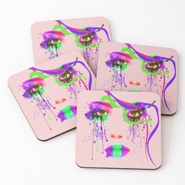 Item preview, Abstract arty Face,  Bohemian design, Abstraction, bold colorful abstract playful design inspired by nature designed and sold by Adri Barnard.