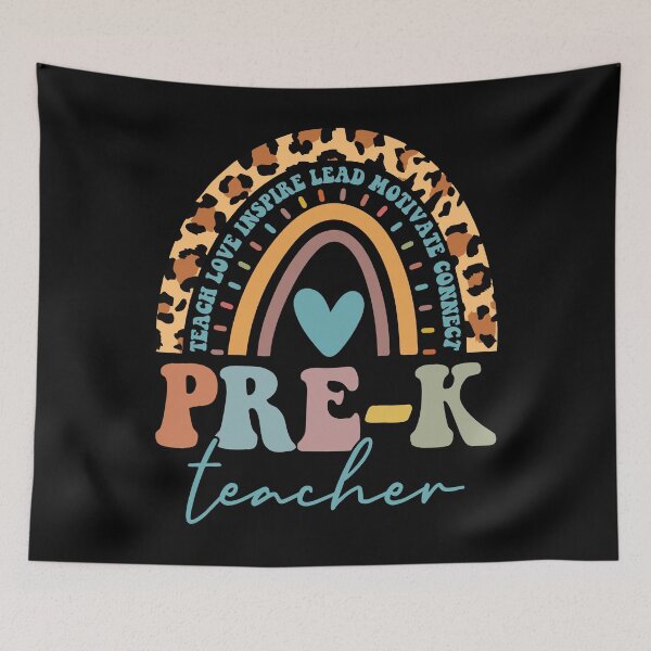 Item preview, Pre-k Teacher Leopard Rainbow Back to School designed and sold by MobyStickers.