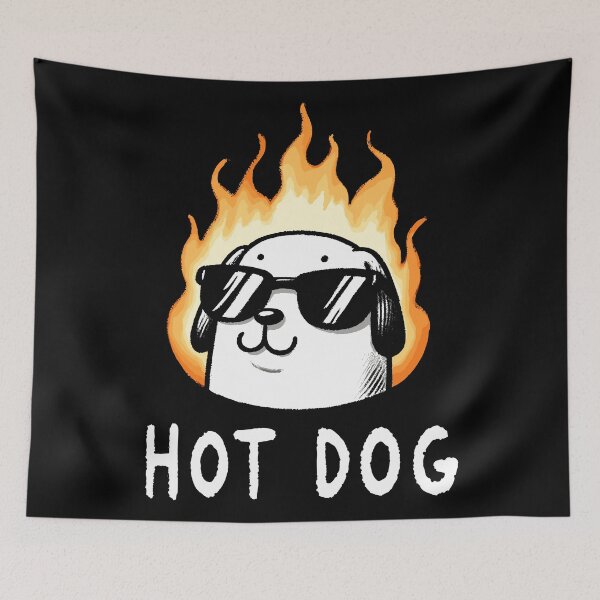 Item preview, Hotdog Doodle Sunglass Hot Dog designed and sold by DoodleDashShop.
