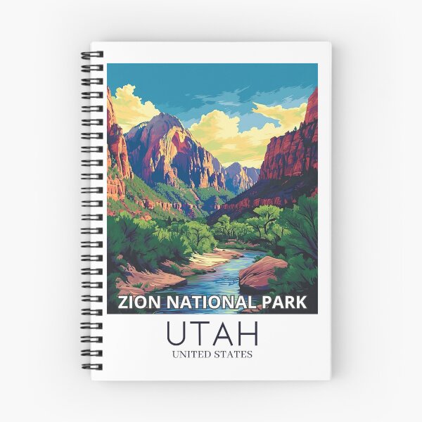 Item preview, A Pop Art Travel Print of Zion National Park - Utah - US designed and sold by StudioRedKoala.