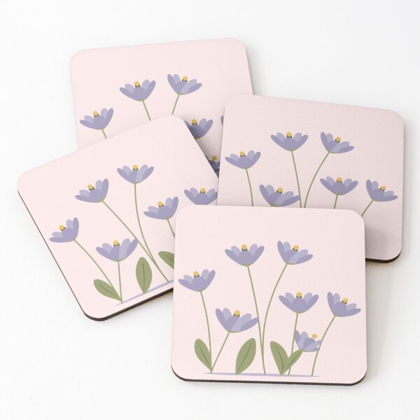 Item preview, Purple Minimal Flower with Branch Pattern  designed and sold by PatternInArt.