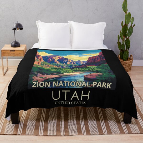 Item preview, A Pop Art Travel Print of Zion National Park - Utah - US designed and sold by StudioRedKoala.