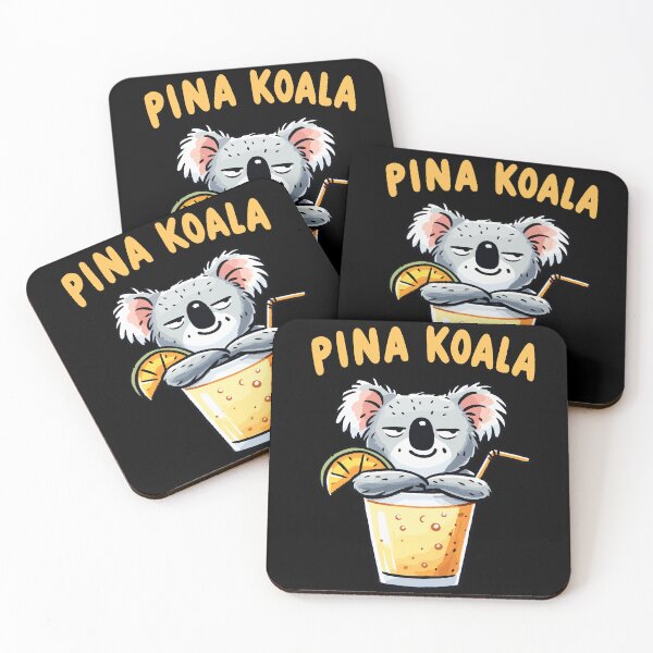 Item preview, Pina Colada Koala Cocktail Glass designed and sold by DoodleDashShop.
