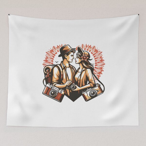 Item preview, Couple in love Travel to world together  designed and sold by vectorillus.