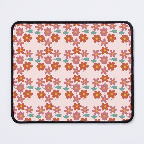 Item preview, Red and Pink Minimal Flower Pattern designed and sold by PatternInArt.