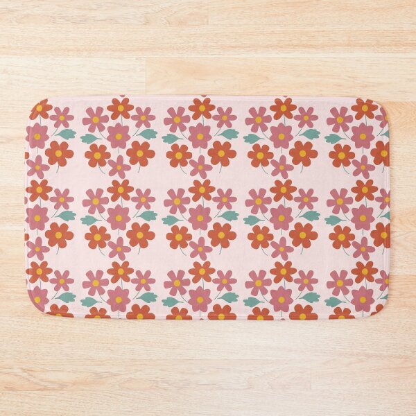 Item preview, Red and Pink Minimal Flower Pattern  designed and sold by PatternInArt.
