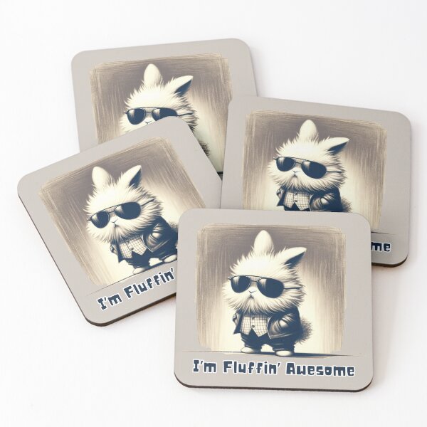 Item preview, Fluffin Awesome Cat Cool Attitude Tee designed and sold by RuyaFab.