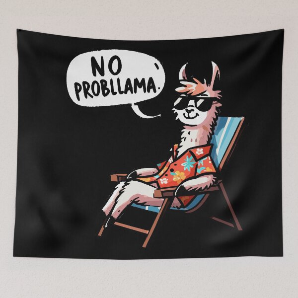 Item preview, No problem llama designed and sold by DoodleDashShop.