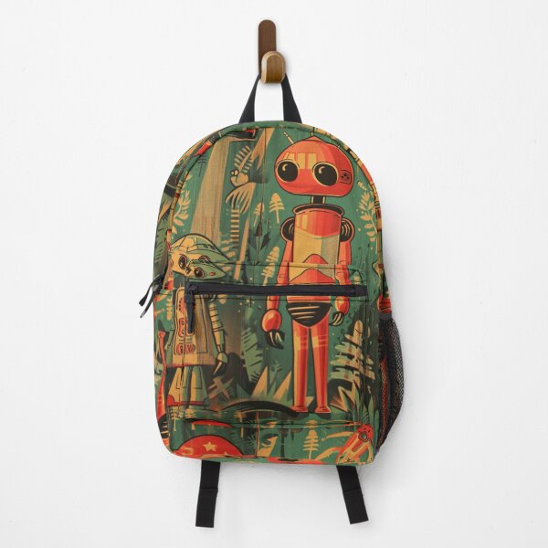 Item preview, Retro Bot Rendezvous - Vintage Robot Illustration designed and sold by Nicholas Panek.