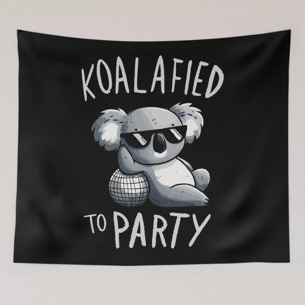 Item preview, Koalified to Party Disco Koala designed and sold by DoodleDashShop.