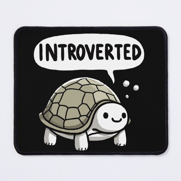 Item preview, Introverted but happy turtle designed and sold by DoodleDashShop.