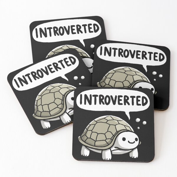 Item preview, Introverted but happy turtle designed and sold by DoodleDashShop.