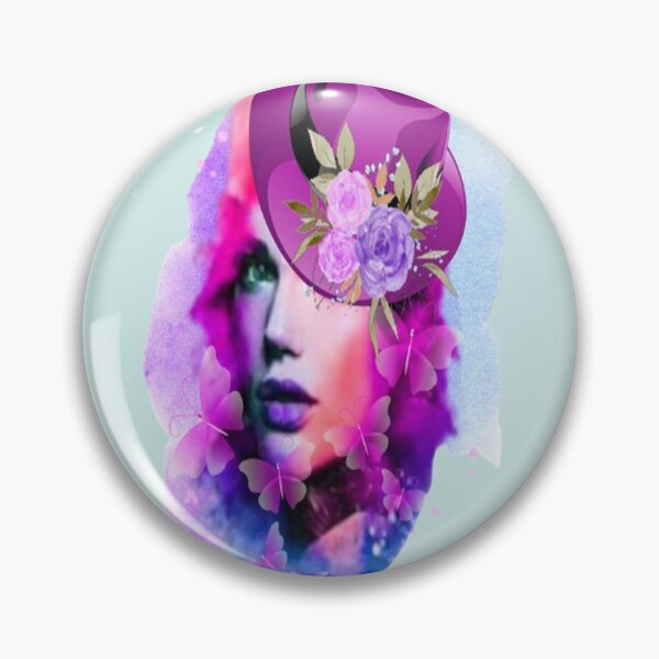 Item preview, Abstract Lady with Hat,  Bohemian design, Abstraction, bold colorful abstract playful design inspired by nature designed and sold by Adri Barnard.