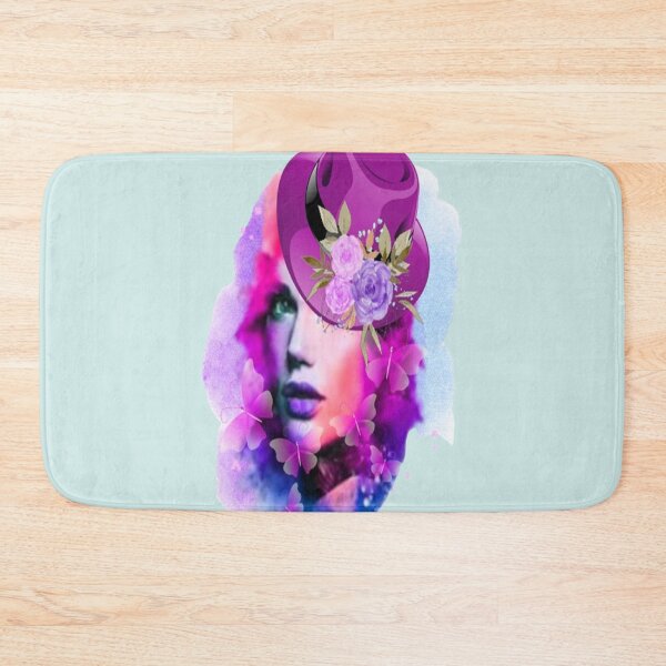 Item preview, Abstract Lady with Hat,  Bohemian design, Abstraction, bold colorful abstract playful design inspired by nature designed and sold by Adri Barnard.