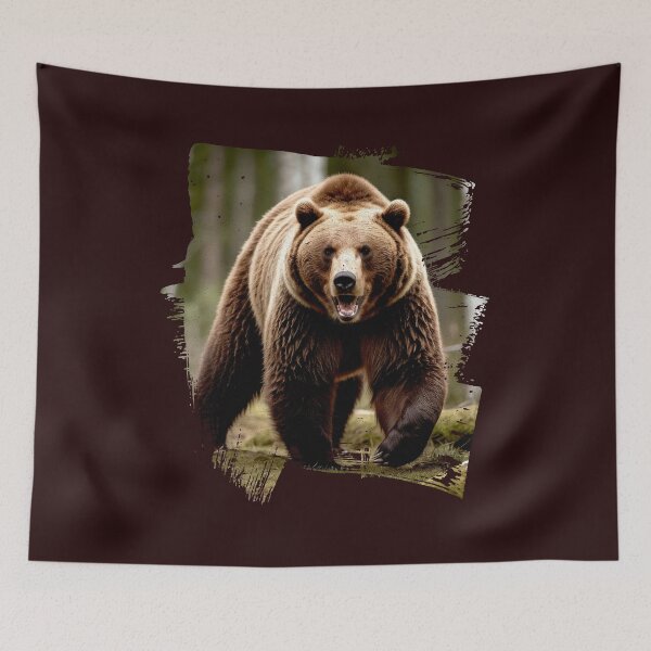 Item preview, Bear in the forest nature brown bear designed and sold by Catasa06.