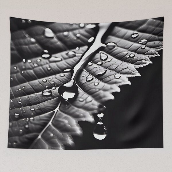 Item preview, Abstract Black And White Leaf Pattern designed and sold by TheArtOfPat.