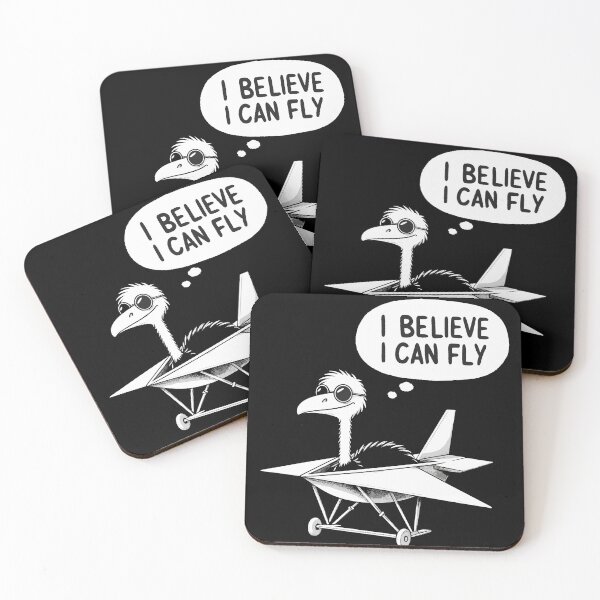Item preview, I believe I can Fly Ostrich designed and sold by DoodleDashShop.