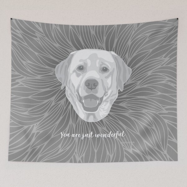 Item preview, Grey Smiling Labrador Retriever "You are just wonderful" 031301 designed and sold by DuFauna.