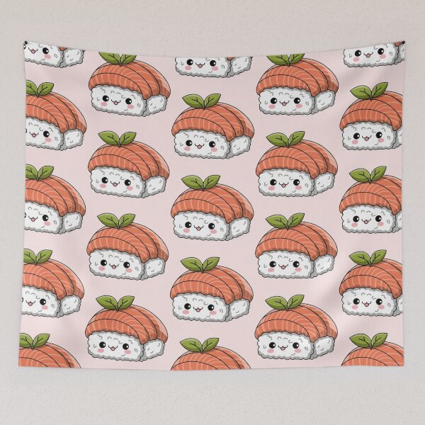 Item preview, Cute Kawaii Sushi Pattern designed and sold by PatternInArt.