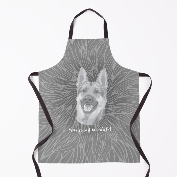 Item preview, Grey Smiling German Shepherd "You are just wonderful" 031301 designed and sold by DuFauna.