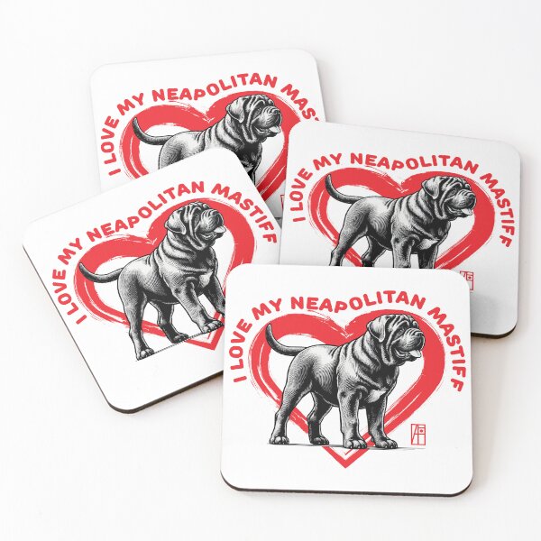 Item preview, I Love My Neapolitan Mastiff - I Love my dog - Friendly dog designed and sold by ArtProjectShop.
