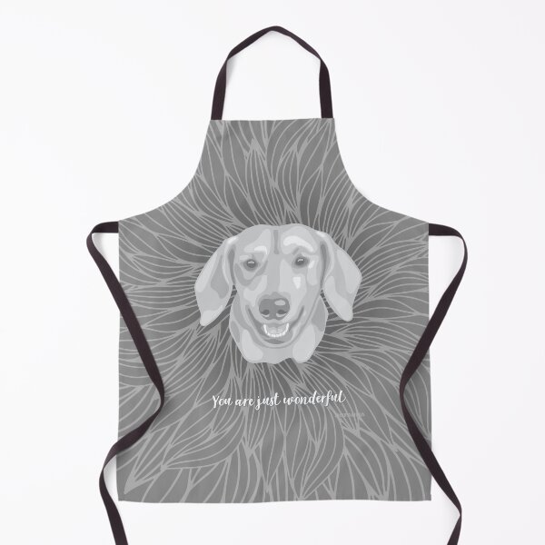 Item preview, Grey Smiling Dachshund "You are just wonderful" 031301 designed and sold by DuFauna.