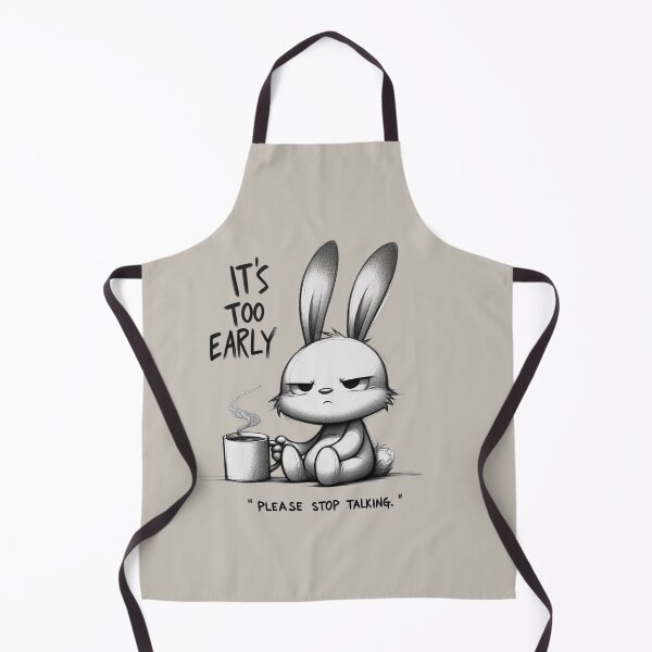 Item preview, Grumpy Morning Bunny Coffee Tee - "It's Too Early" Edition designed and sold by RuyaFab.