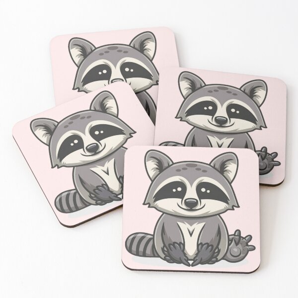 Item preview, Cute Racoons Pattern designed and sold by PatternInArt.