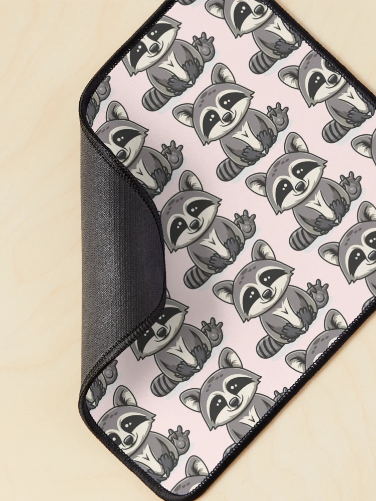 Thumbnail 2 of 5, Mouse Pad, Cute Racoons Pattern designed and sold by PatternInArt.