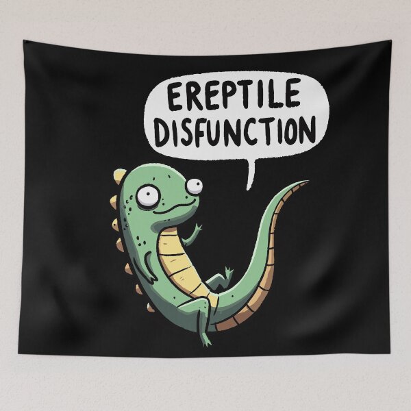 Item preview, Ereptile Dysfunction Scared Reptile designed and sold by DoodleDashShop.